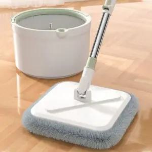 (색상 통돌이회전청소기세트)간편 청소 사각 통돌이 청소밀대 세트 물걸레 밀대 통