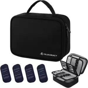 코라시 대형 인슐린 쿨러 여행용 케이스 펜 및 용품용 재사용 가능한 스 팩 4 160g이 포함된 약물 백