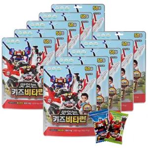 헬로카봇 맛있는 키즈 비타민 유아 어린이 캐릭터 간식 건강기능식품 50정 10개