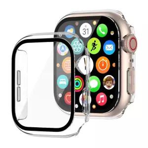 루카닉 애플워치 9 8 7 6 SE 5 4 3 2 SE3/2 울트라 세대 풀커버 투명 젤리 강화유리 케이스 42mm/49mm/45mm/41mm/44mm/40mm
