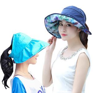 양면 프라햇/완전방수 일체형 컬러/여성 돌돌이 자외선차단 모자/여름 비치 햇빛가리개 썬캡