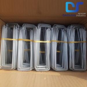 멀칭핀 고정핀 한박스(1000개) 비닐 부직포 멀칭 고정핀 아연 사이즈(대)