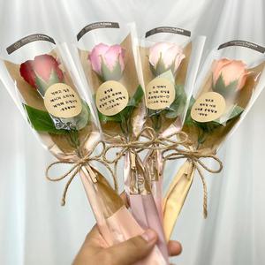 비누꽃 한송이 꽃다발 어버이날 스승의날 교회 행사 이벤트 꽃선물