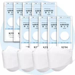 뉴세이프크린 국산 KF94 3D 입체형 대형 화이트 마스크 200매