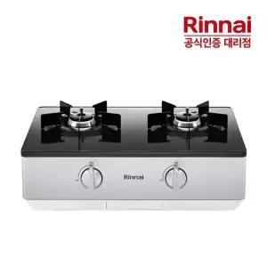 [전국설치] 린나이 2구 과열방지 가스레인지 RTR-642BJ AA신제품 전면건전지 펄실버