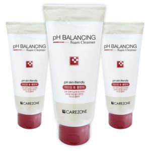 케어존 약산성 폼 클렌저 저자극 pH 밸런싱 클렌징폼 330ml 3개