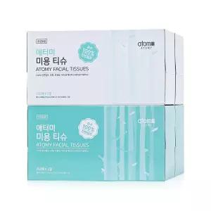 애터미 미용티슈 천연펄프 무형광 각티슈 250매 4개입