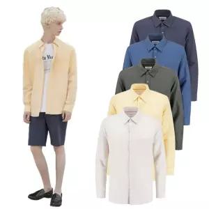 [롯데백화점]에디션 린넨 코튼 혼방 솔리드 셔츠 5종 NEF2WC1921