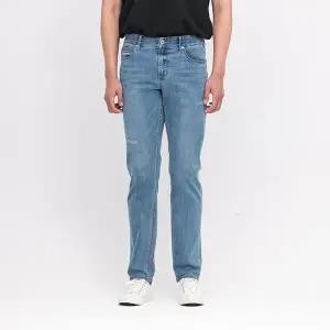 남성) 쿨맥스 오비안밴드 라텍스구제 탈색 올약워싱 일자 데님_AN2DIG409-LB