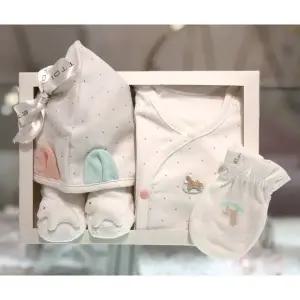 [에뜨와](본점) (말띠임신출산선물)토드배내X귀달이모X손싸개X양말세트 (07R017041S8)