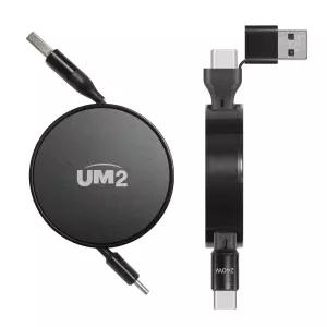 UM2 2in1 멀티 충전 케이블 릴타입 자동감김 USB C to C UMCA-RL240W