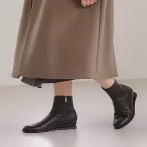 [엘르]소가죽 엘르 여성 스판 앵클부츠 여성화  3종택1
