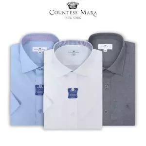 [롯데백화점]카운테스마라 카운테스마라 셔츠 남성의류 반팔 링클프리 스판 남자 드레스 셔츠 남방