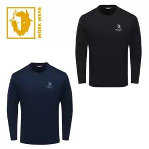 블랙야크 티셔츠 S-기모 라운드 티셔츠 블랙 네이비