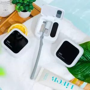 UV-C 슈퍼 3중케어 휴대용 칫솔살균기 USB 충전식 벽걸이 건조기 소독기