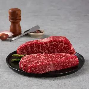 더미트 소고기 한우 1등급 채끝 400g (200g*2)/국내산/구이용/로스구이/홈파티/바베큐