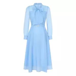 [롯데백화점]케네스레이디 타이 벨트 롱 원피스 (EWOPPD01)