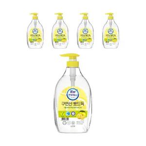 참그린 트루워시 구연산 레몬 용기 1kg, 5개