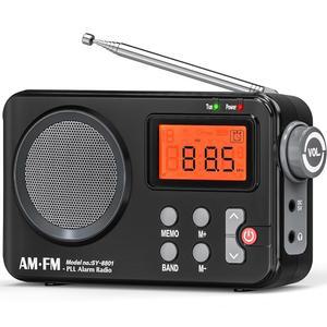 [미국배송] FM AM 라디오 대형 디스플레이 타이밍 기능 알람 시계 USB 전원 공급/배터리 작동이 가능한 휴대용 소형 트랜지스터 라디오