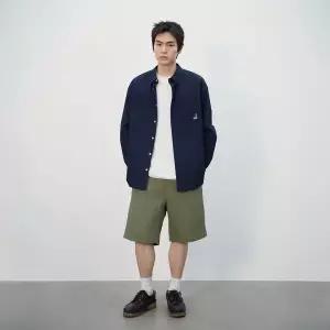 [캉골](센텀시티점)에센셜 솔리드 셔츠 7073 다크네이비