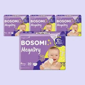 보솜이 팬티 기저귀 메가드라이 대형 공용 30개입 4팩 MNS