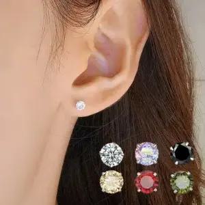 랑데시아 귀걸이 실버 925 SILVER 은 지르콘 큐빅 크리스탈 블랙 진주 원볼 데일리 웨딩 결혼식