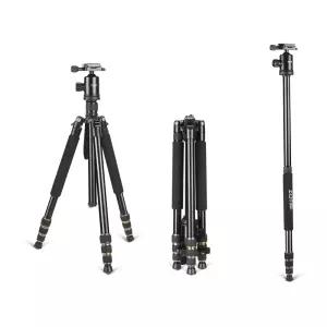 소니 A7M4 호환 트래블러 볼헤드 Z668 휴대용 4단 헤드분리 삼각대 최대 지지하중 16KG 모노포드