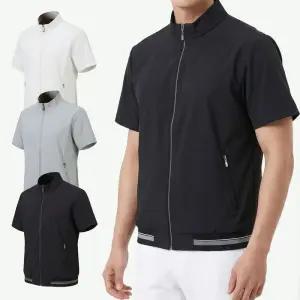 [아즈바이]남성 골프 시보리 바람막이 반팔 집업 점퍼 MBJ1 여름