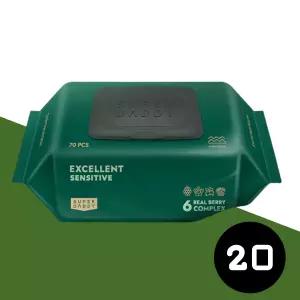 슈퍼대디 엑설런트 센시티브 미피 프로 아기물티슈 캡형 82g 70매 20팩 프리미엄