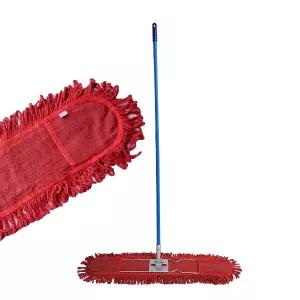 옳은유통 기름적색105cm 철코팅봉150cm 리스킹세트/ 학교 강당 체육관 복도 바닥 기름 밀대 마포 대걸레