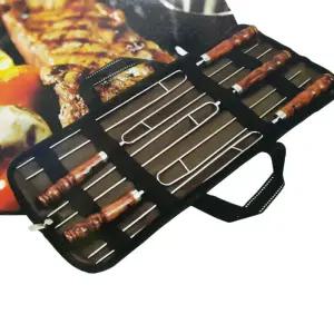 스텐 바베큐꼬치 이중 숯불구이 삼겹살 고기꼬챙이