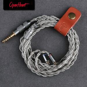 OPENHEART 4 코어 고순도 무산소 구리은 도금 밸런스 케이블 3.5/2.5/4.4mm MMCX/0.78 2Pin IEM 이어폰