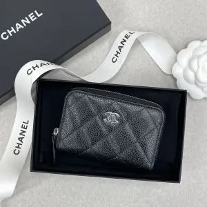 샤넬 샤넬 클래식 지퍼 동전 지갑 블랙 은장 152864988