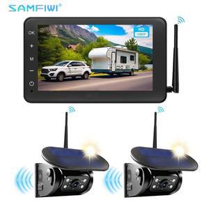 7인치 자석식 태양광 무선 후방 카메라 와이파이 모니터 1분 간편 설치 자동차 트럭 RV용