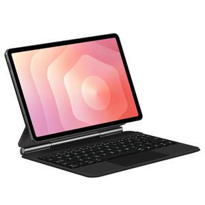 삼성 갤럭시 탭 S10FE 플러스 13.1'' 2025용 JZCZMCE 키보드 케이스 마그네틱 플로팅 캔틸레버 스탠드 백라이트 키보드가 있는 초슬림 보호 멀티터치 트랙패드 블랙