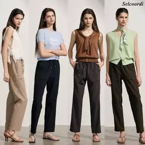 [Selcoordi] 셀코디 크링클 썸머 팬츠 4종