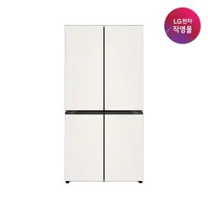 [LG 공식판매처] LG 디오스 AI 오브제 냉장고 글라스 870L H876GBB031 (베이지/베이지)
