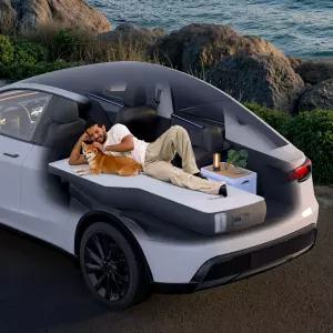 Havnby 플랫코어 뒷좌석 솔로 매트리스 웨지 디자인 및 카베드용 6.7인치 솔리드 폼 캠핑용 펌프가 내장된