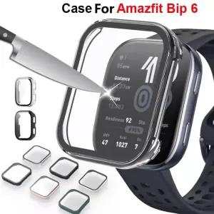 Amazfit Bip 6 용 시계 케이스 유리 액세서리 스크래치 방지 필름 범퍼 강화 스크린 보호기 커버