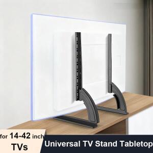 범용 TV 스탠드, 14-42인치 금속 다리, VESA 200x200mm 지원 높이 조절 베이스, 테이블탑 강력한