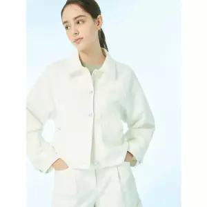 [듀엘] 로고 패턴 데님라이크 자켓 WHD232MSF045