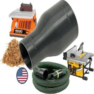2-1/2 집진 포트용 27mm 호스 어댑터 - Festool 및 Bosch VAC005 호환 미국산 블랙
