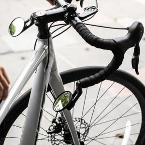 1개 자전거 핸들바 엔드 리어 사이드 백 미러 360도  길이 바 플러그 볼록 거울 로드/산악