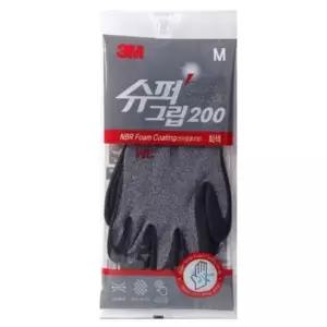 안전장갑 3M)슈퍼그립200 장갑(중)-박스(100개입)