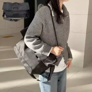 [다잇템]여자 데일리 여행 실용적 모던 나일론 숄더백