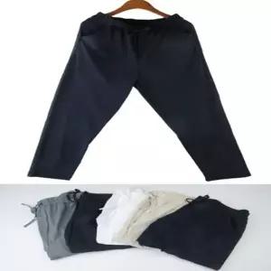 남성 여름 냉감 바지 일자 슬랙스 허리 편한 밴딩 (HSJ-WD2E6BC)