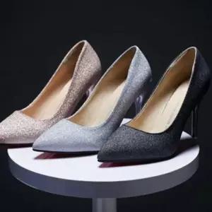 여자 연말 파티룩 드레스업 블링 스틸레토 하이힐