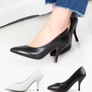 여자 기본 구두 뾰족 8cm 스틸레토 면접구두 하이힐