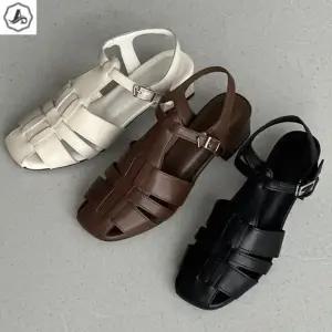 [애슬릿] 피셔맨 샌들 가죽 키높이 버클 밴딩 스트랩 여름 5cm