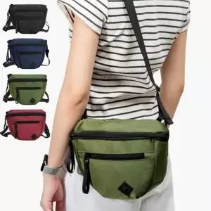 [다잇템]남자 여자 가벼운 데일리 힙색 크로스 슬링백